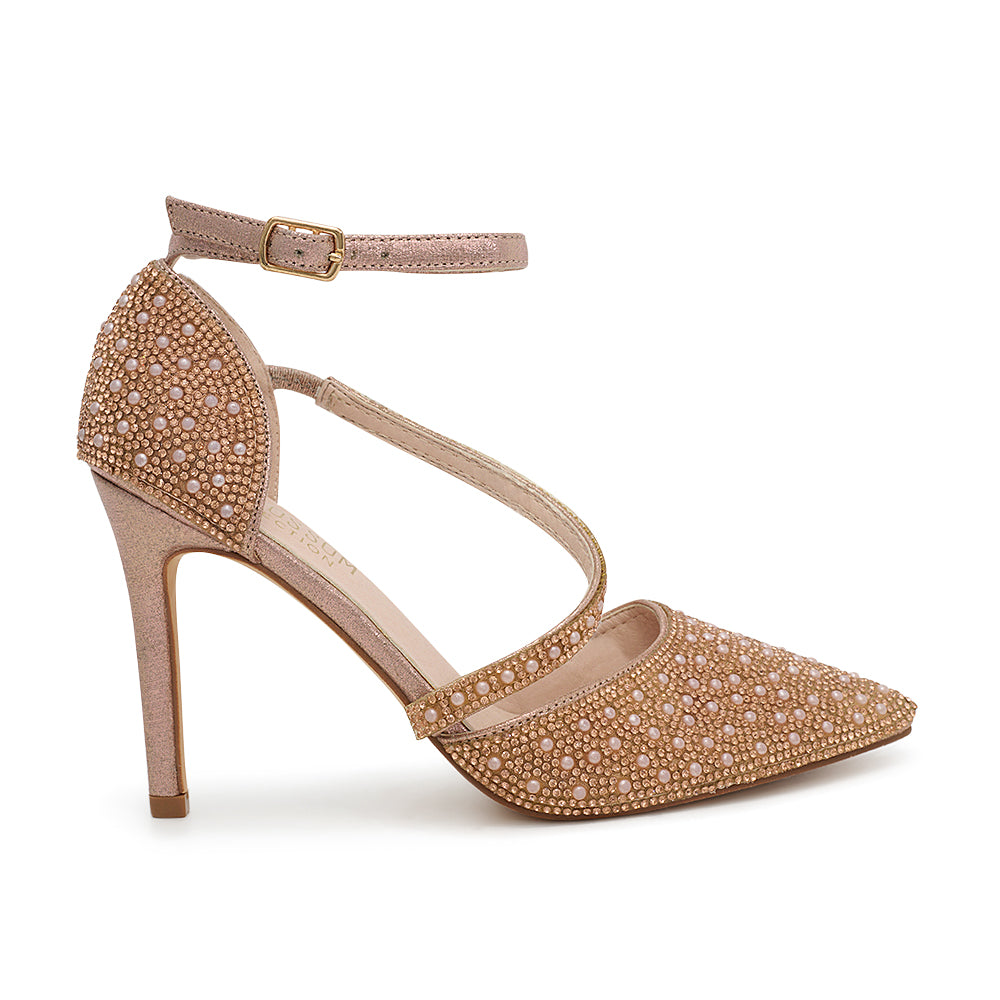 Wholesale Wedding Shoes Pearl Pointed Heels Blossom Footwear