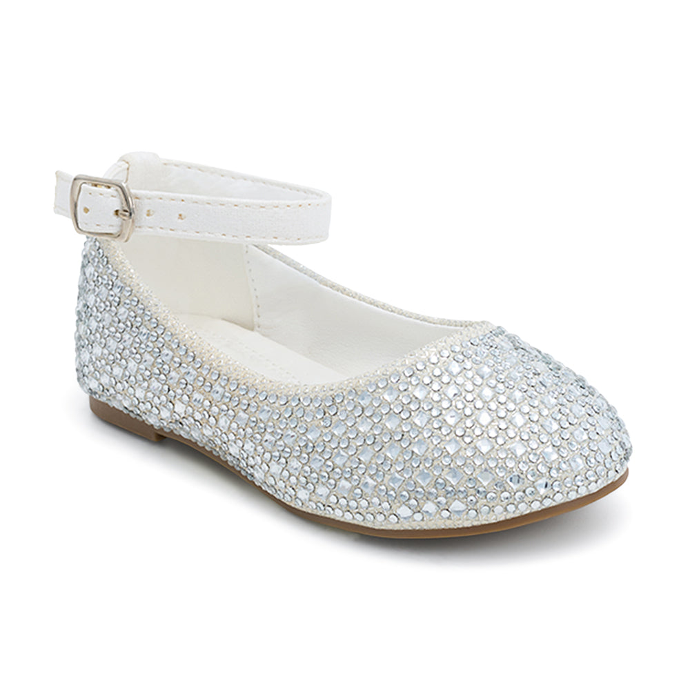 Wholesale Kids Pearl Flat Flower Girl Shoes Blossom Footwear