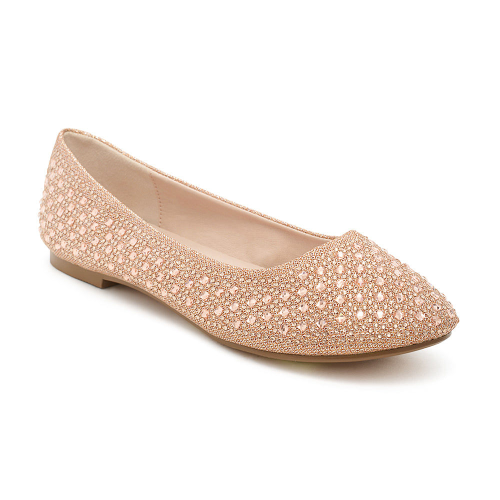 Wholesale Women's Shoes Rhinestone Embezzled Flat Blossom